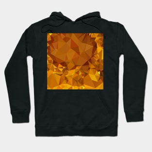 Dark Tangerine Yellow Abstract Low Polygon Background Hoodie